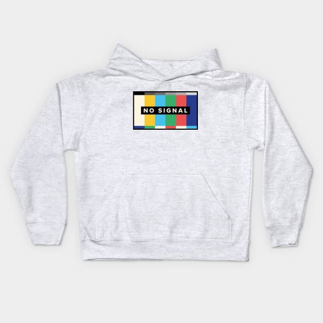 No signal test signal pattern Kids Hoodie by Nora Gazzar